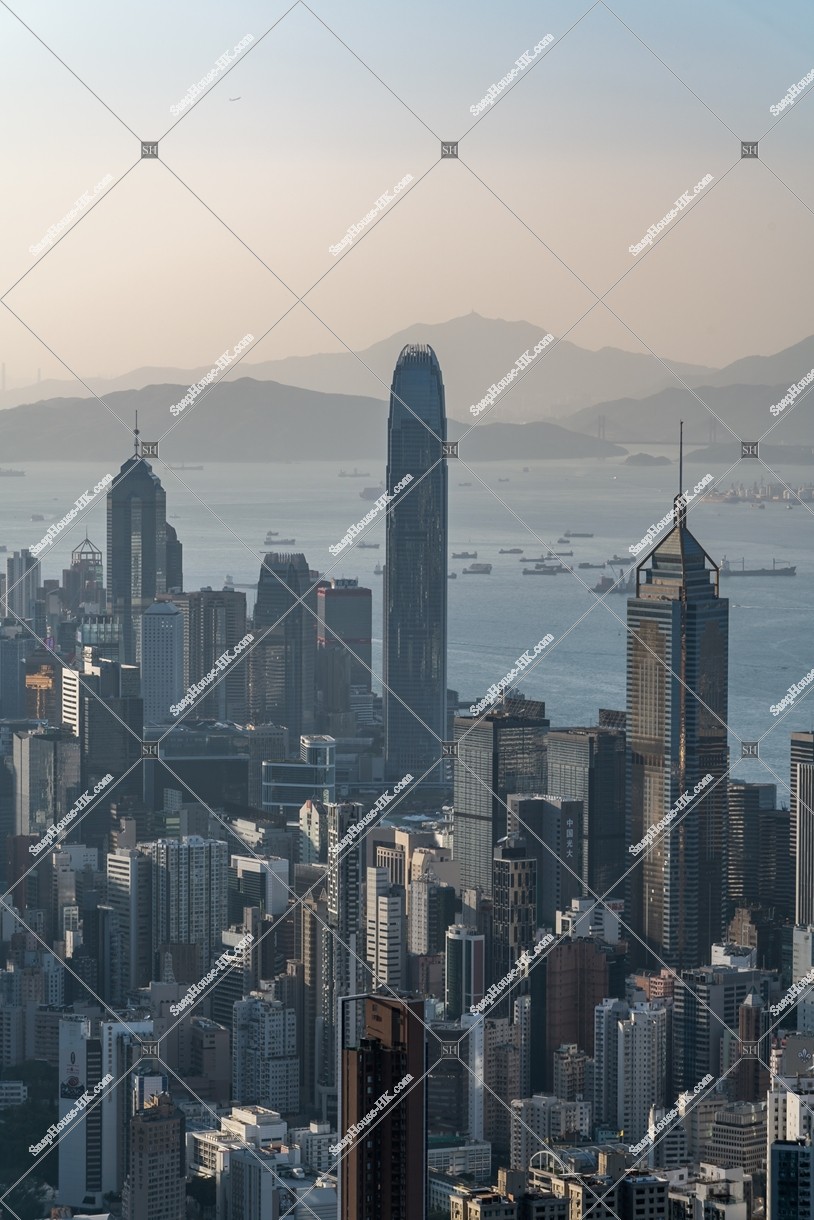 香港島 中環至灣仔的天際線景色 其之二