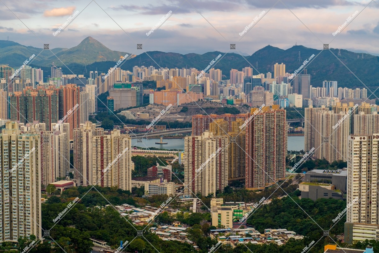 青衣和荃灣區的城市景觀 其之一