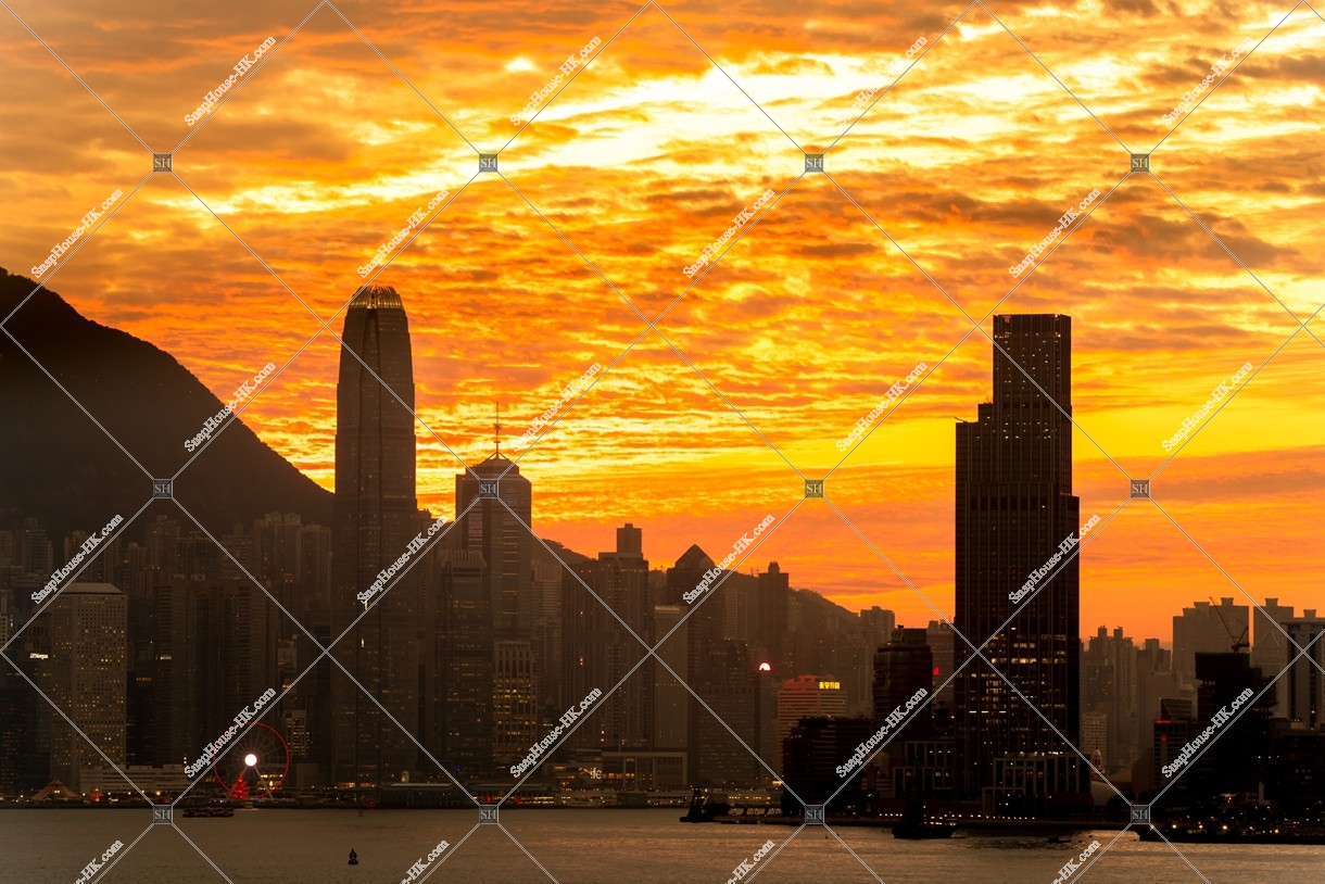 黃昏時的捲積雲和香港城市景觀 其之十二