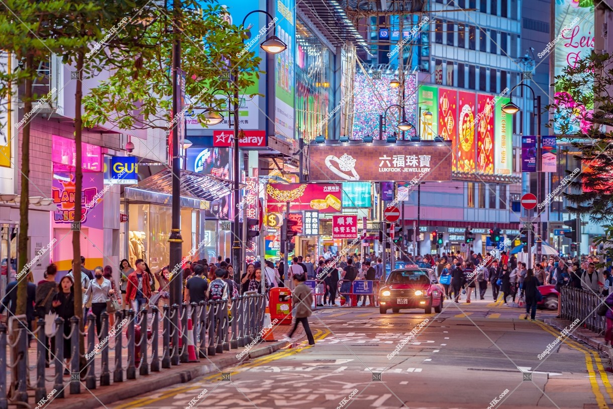 晚上的銅鑼灣街景 其之一