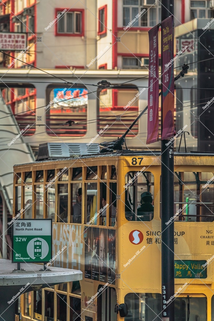 北角 街景和香港電車(叮叮) 其之四