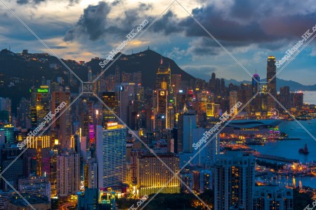 銅鑼灣至中環之高樓大廈夜景 其之二