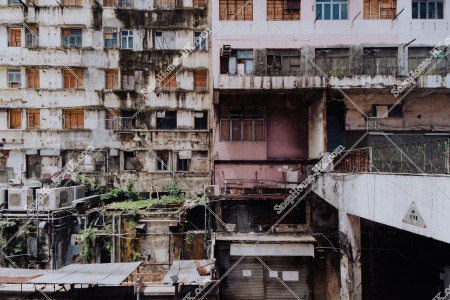觀塘 在裕民坊古舊的建築物 其之一