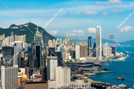 香港島 中環至灣仔的天際線景色 其之八