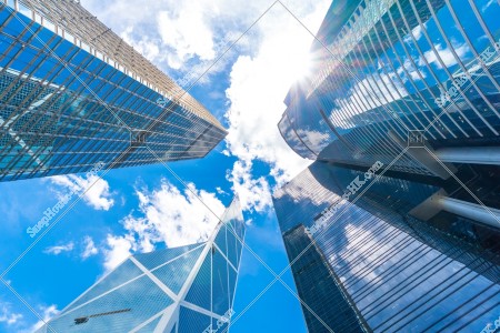 中環 花園道三號。中銀大廈和長江集團中心