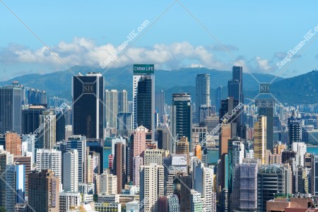 灣仔的高樓大廈群的風景 其之十七