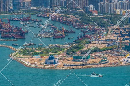 西九龍 建築工程進行中的西九文化區