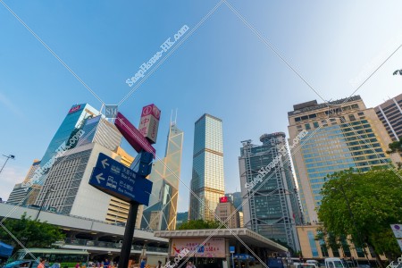 中環 城市景觀和指示板 其之二