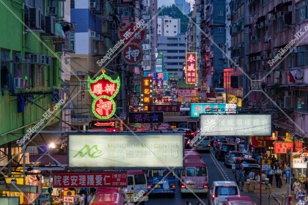 旺角 日落後的招牌景色 其之一