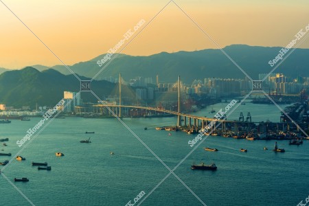 黃昏的昂船洲大橋 其之一