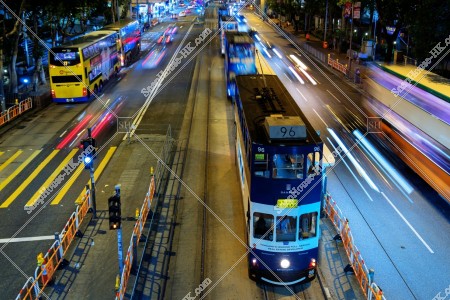 天后 晚上的香港電車（叮叮）