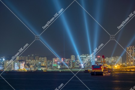 幻彩詠香江 啓德郵輪碼頭 的燈光