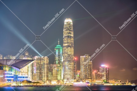 幻彩詠香江 中環的雷射表演