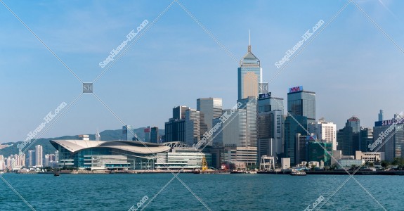 灣仔的高樓大廈的風景