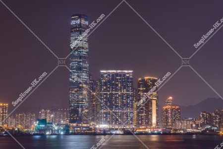 由香港島望向西九龍 [夜景]