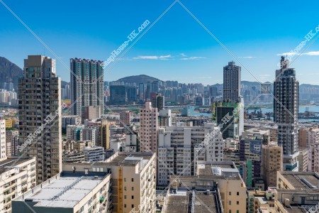 土瓜灣至九龍灣・觀塘的風景的全景景觀②