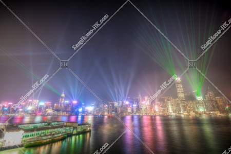 幻彩詠香江 香港島的鐳射表演的樣子 其之一