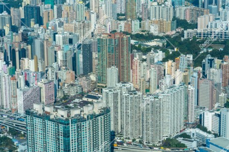 油麻地的全景景觀