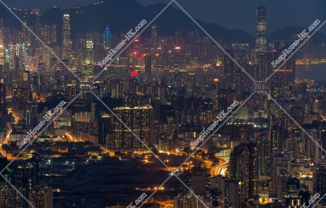 九龍半島和香港島的夜景 其之一