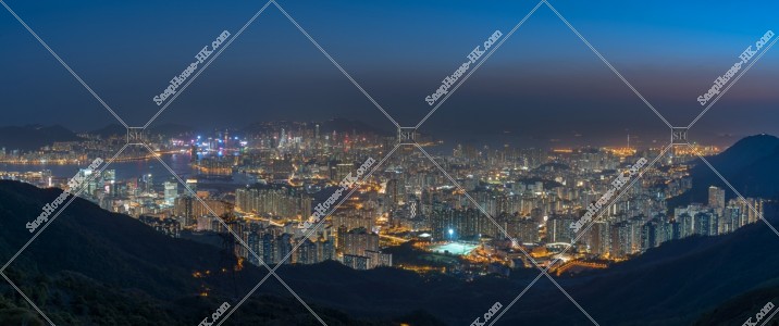 由飛鵝山俯瞰至香港的夜景 其之二