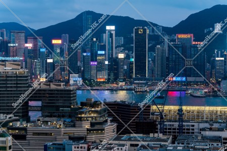 尖沙咀及灣仔的黃昏景色 其之三