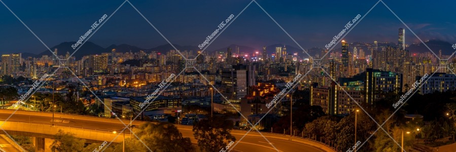 香港的高層大廈群之黃昏景色 其之七