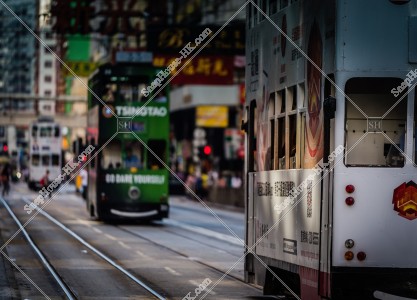 北角的街景和香港電車（叮叮） 其之七