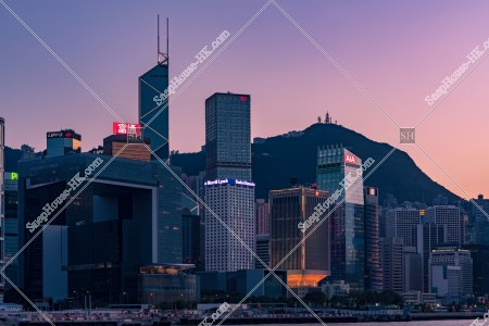 中環的高層大廈群之黃昏景色 其之五