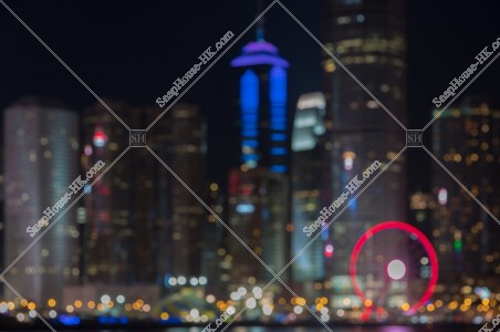 中環的高層大廈群之夜景 其之五