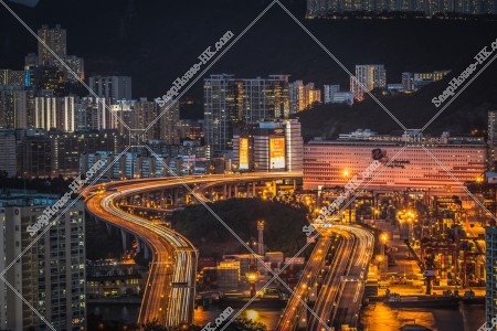 青衣大橋和葵涌的風景