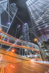 中環 有關金融的高樓大廈的夜景 其之四