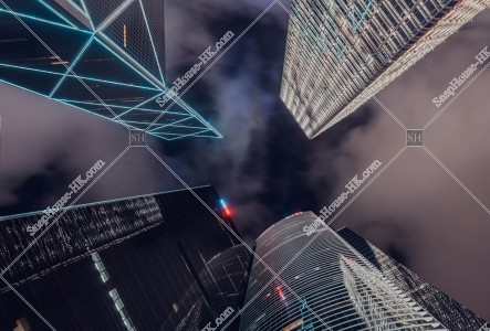 中環 有關金融的高樓大廈的夜景 其之五