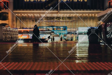 中環 香港上海滙豐銀行總行大廈的夜景 其之一