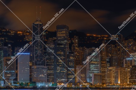 由尖沙咀望向中環的高樓大廈的夜景 其之十三