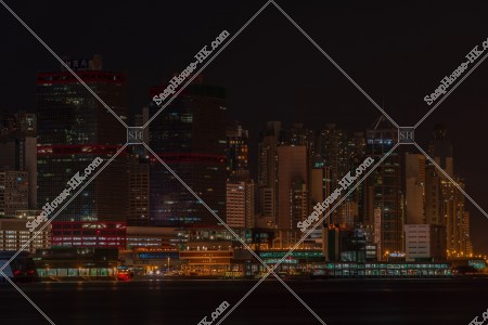 由尖沙咀望向上環的高樓大廈的夜景 其之二