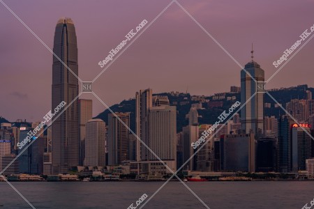 中環的高層大廈群之黃昏景色 其之六