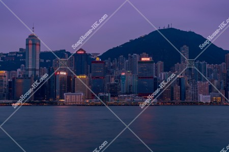 中環的高層大廈群之黃昏景色 其之八