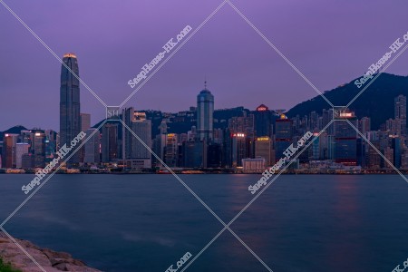 中環的高層大廈群之黃昏景色 其之九