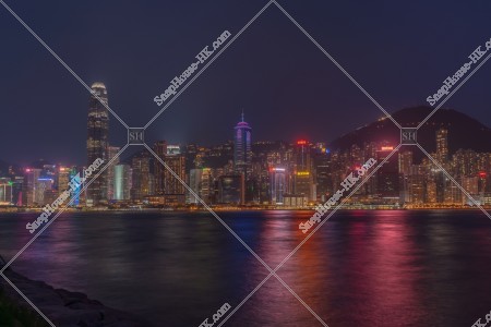 中環的高層大廈群之夜景 其之二