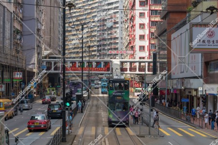 北角 街景和香港電車(叮叮) 其之一