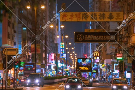 油麻地 晚上的彌敦道街景 其之四