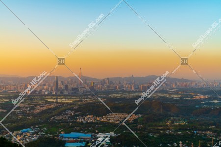 元朗的郊區和深圳黃昏景色 其之五