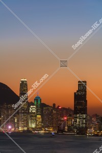 中環和尖沙咀的黃昏景色 其之一