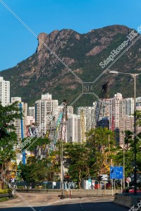 獅子山和黃大仙街景