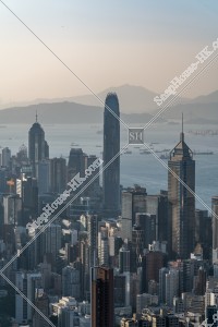 香港島 中環至灣仔的天際線景色 其之二
