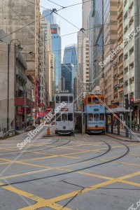 上環 德輔道中的街景和香港電車（叮叮）  其之九