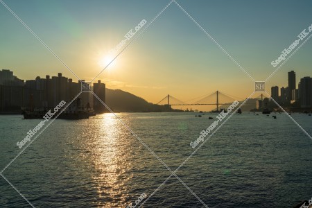 由荃灣望向東灣的黃昏景色 其之六