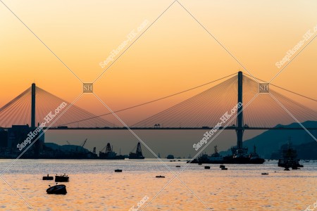 汀九橋和東灣的黃昏景色 其之十二