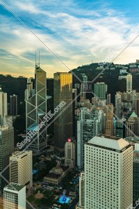 中環高樓大廈群的黃昏景色 其之五