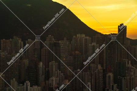 中環高樓大廈群的黃昏景色 其之十六